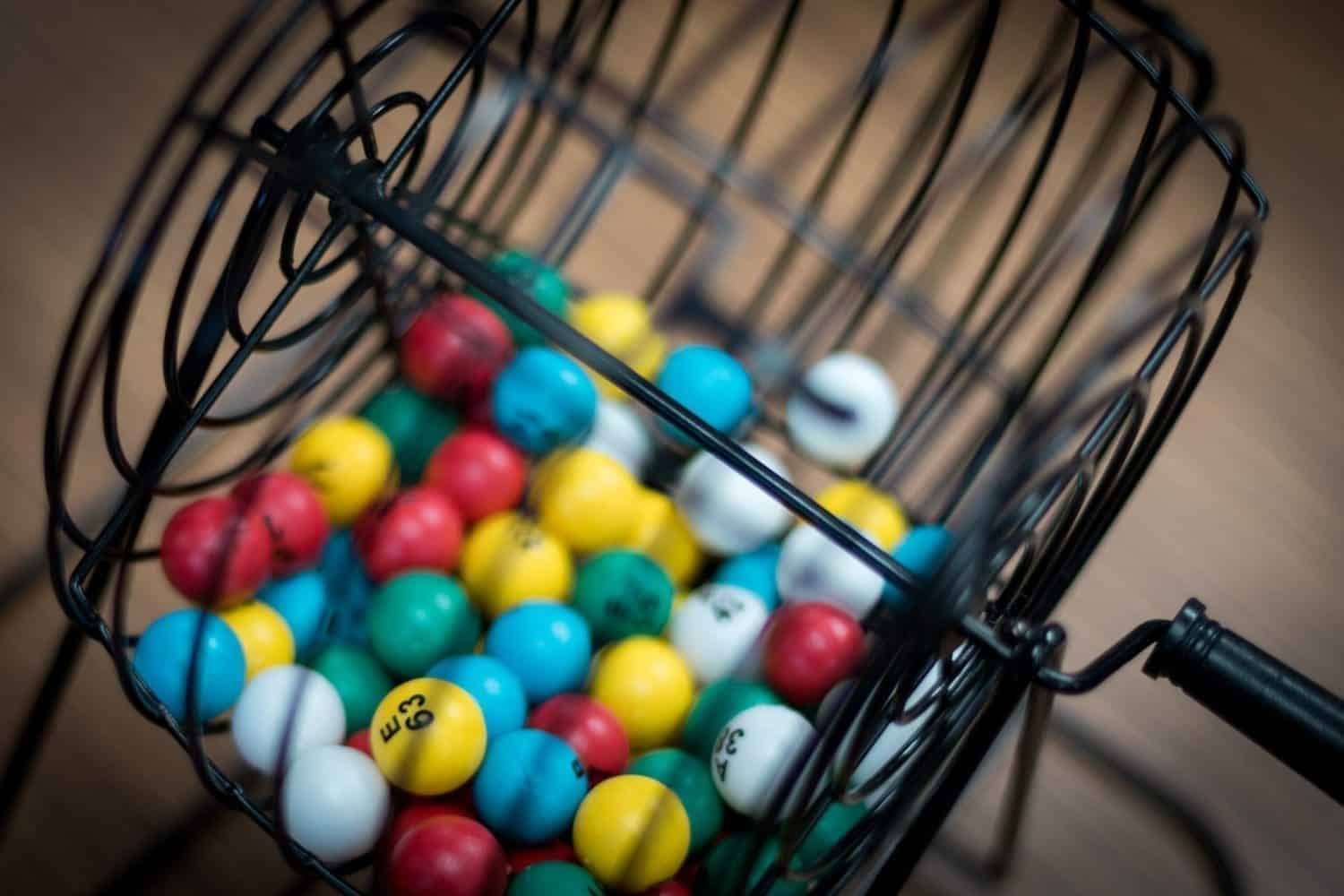 Playing a Bingo game.