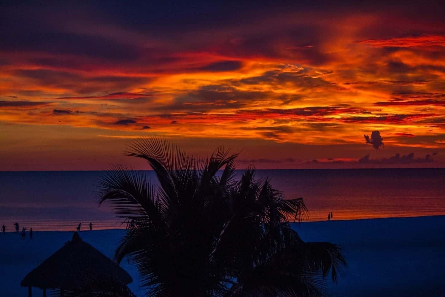 A view of sunset in Marco Island Beach.