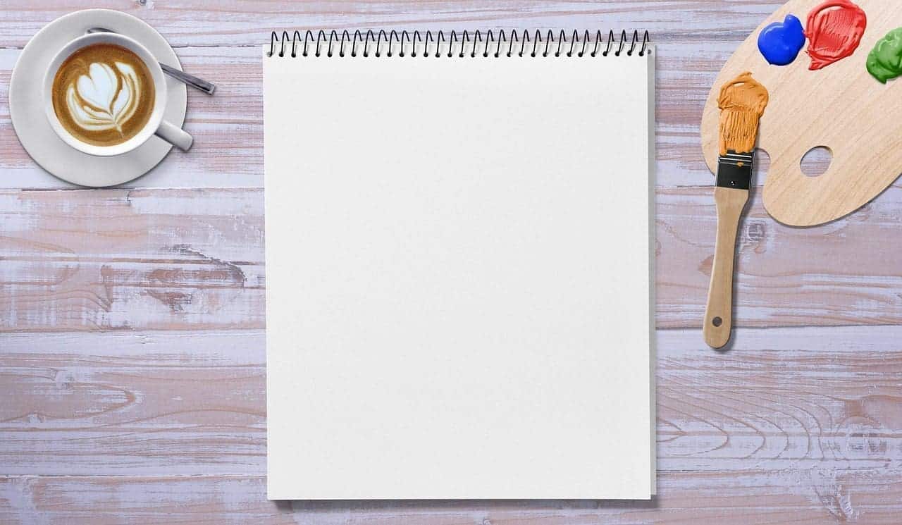 A blank sheet of an art book for painting.